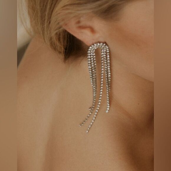 Anthropologie Jewelry - Rhinestone drop earrings N925